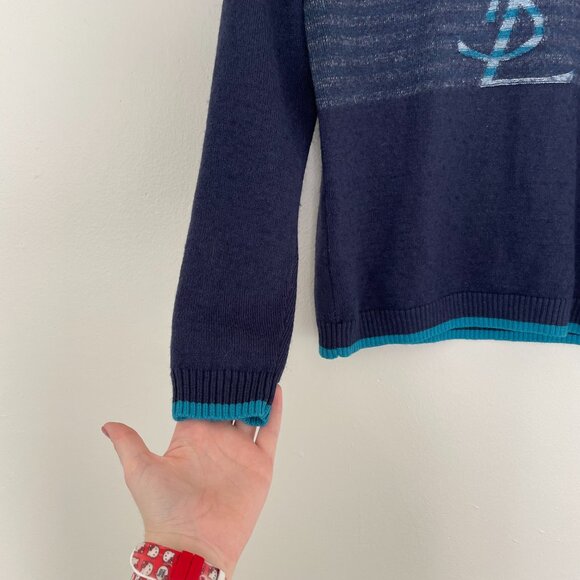 Vintage Yves Saint Laurent Wool Blend Logo Sweater Men's Size Medium - Picture 5 of 6